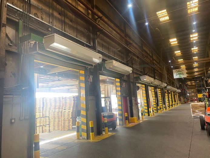 Stavoklima Axi Air Curtains: The Key to Afia’s Perfect Food Storage Stavoklima Axi Air Curtains at Afia factory
